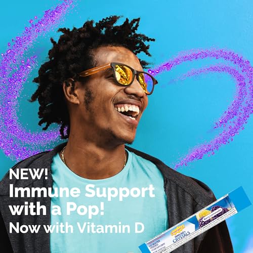 Emergen-C Immune Plus Crystals, On-The-Go Immune Support Supplement with Vitamin C, Vitamin D, B Vitamins, Zinc and Mangan...