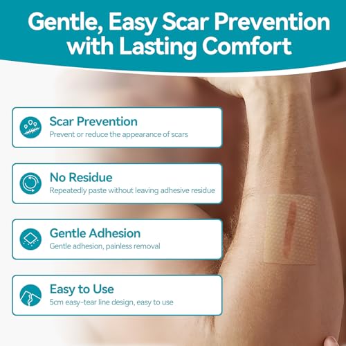 Dimora Silicone Medical Tape - Hypoallergenic First Aid Tapes with Easy Tear Design, Pain-Free Removal Surgical Tapes for ...
