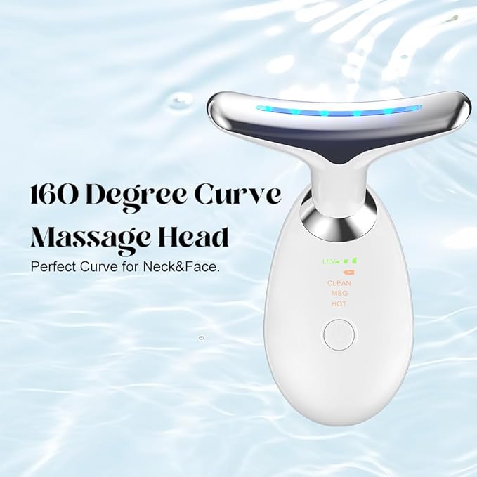 Neck Face Massager Face Sculpting Tool 3 Colour Modes and Vibration for Facial Massager for Double Chin