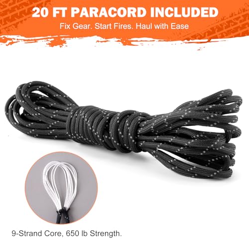 Emergency Survival Tent Life Shelter - 2 Person Mylar Emergency Shelter Tube Tent with Emergency Whistle & Paracord, All-W...