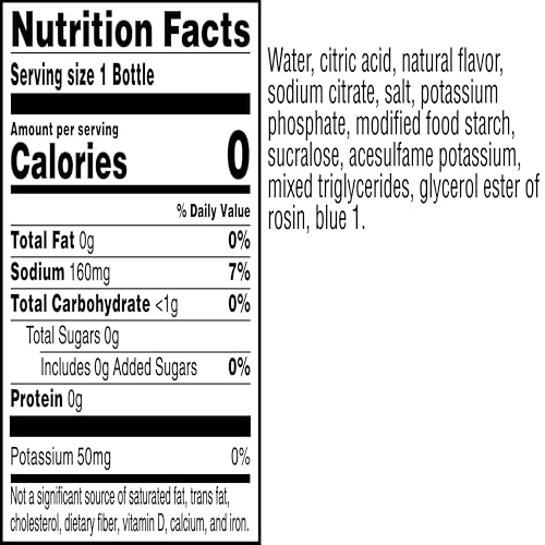 Gatorade Zero Thirst Quencher Sports Drink, Cool Blue, 12oz Bottles (12 Pack), Zero Sugar, Electrolytes for Rehydration