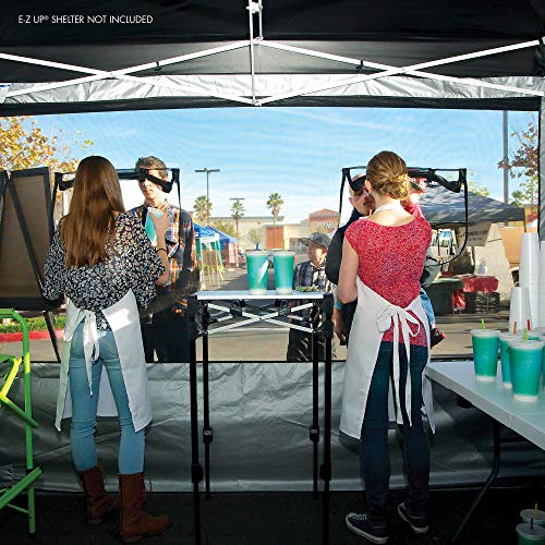E-Z UP Food Booth Sidewall Kit, Set of 4, Fits 10' x 10' Straight Leg Canopy (Canopy/Shelter NOT Included), Includes 2 Rol...