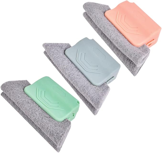 Angoily 3pcs Window Groove Cleaning Brush Set with Flexible Soft Bristles for Precision Cleaning of Narrow Gaps Crevices and Sliding Door Tracks Multipurpose Household Scrubber Tool for