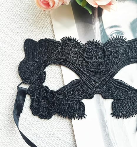 Mordarli Masquerade Mask for Women Lace Eye Mask for Halloween Costume Party