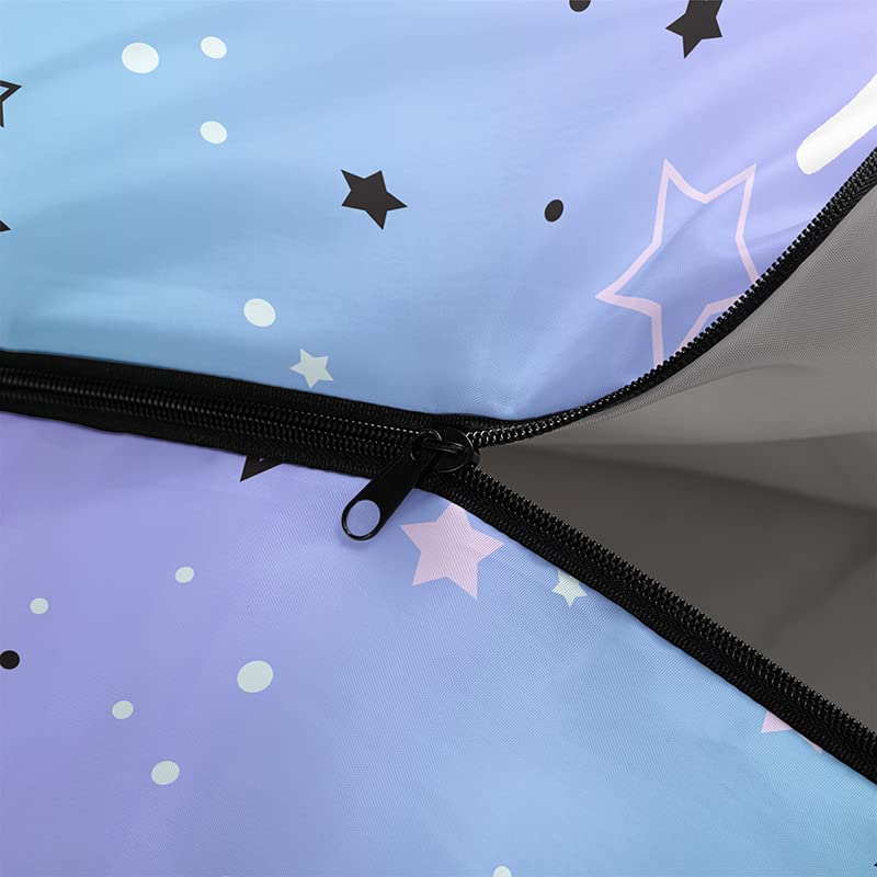 Datura home Kids Sleeping Bag for Boys,Lightcolor Purple Star-Lightweight Warm Outdoor Indoor-Waterproof Cold Weather Resi...