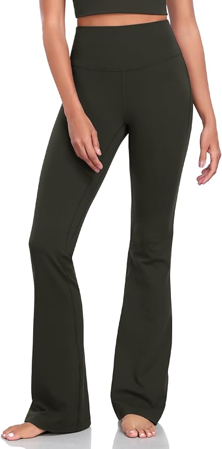 HeyNuts Harmony Flare Leggings 29"/30.5"/32.5"/34.5", High Waisted Tummy Control Wide Leg Bootcut Yoga Pants Lounge Soft