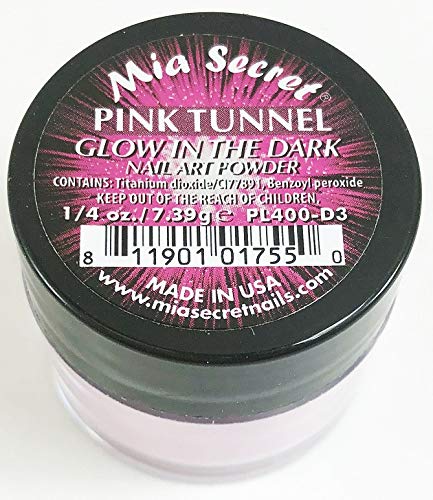 Mia Secret Professional Nail System Nail Art Powder Glow In The Dark Collection .25 oz. - Pink Tunnel