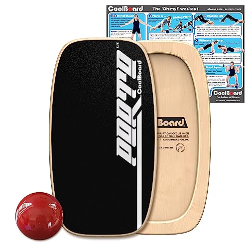 CoolBoard on Ball - The Ultimate Balance Board & Core Strength Trainer – Perfect for Surf, Snowboard, Physical Therapy, Fu...
