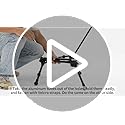 MOON LENCE High Back Folding Camping Chair, 330lbs Portable Compact Chair with Wide Seat & Ergonomic Back Support (Black)