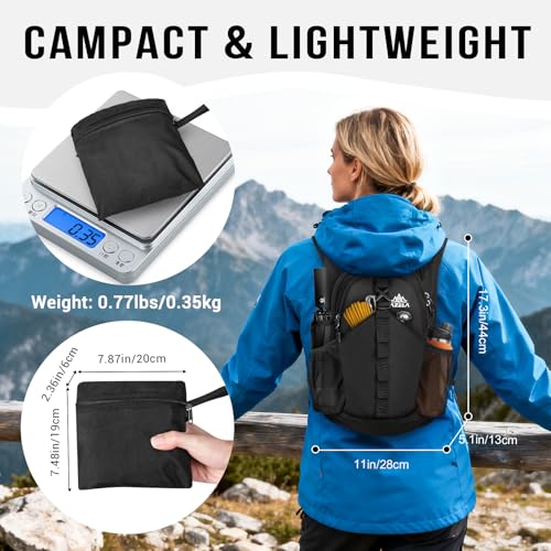 FUNANASUN 16L Ultra-Lightweight Foldable Waterproof Hiking Backpack For Women Men Small Backpack For Hiking Commuting Trav...