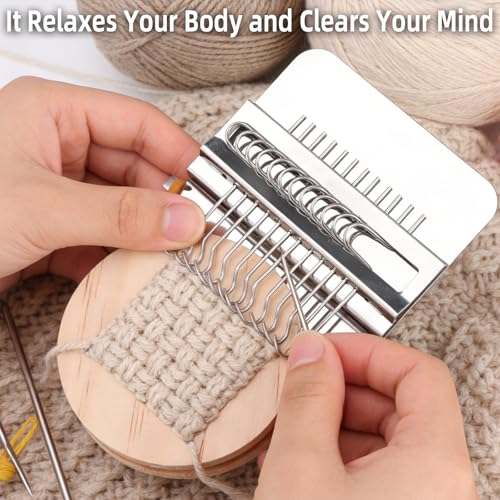 Mini Portable Patch Darning Kit, Knitting Kit for Beginners, Patchwork Weaving Tool Set for Quickly Sewing Repair, Sewing ...