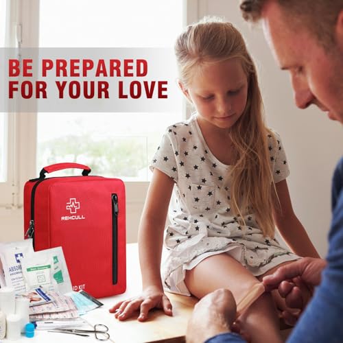 First Aid Kit for Home, Premium 410 Piece Well-Organized Large Medical Kits Survival for Travel Camping Hiking, Premium Wa...