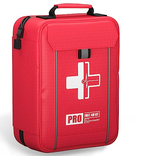 Upgrade - Comprehensive First Aid Kit with Labelled Compartments, Molle System Emergency Kits for Car,Home,Hiking, Backpac...