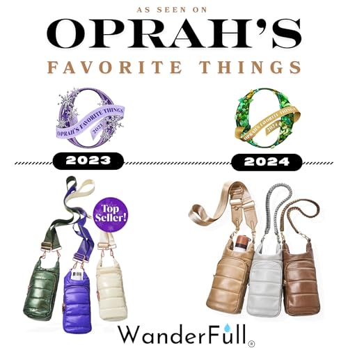 WanderFull® Original HydroBag®, Fits Up to 32 oz Water Bottle Holder with Strap, Hands-Free Crossbody, Water Bottle Carrie...