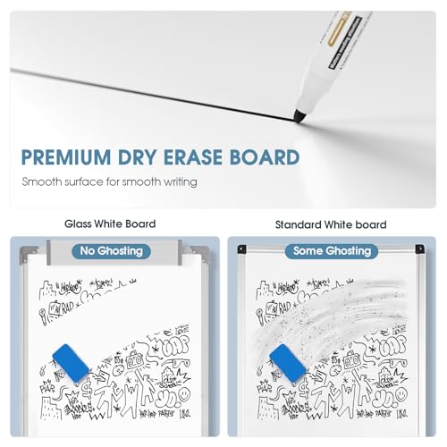 MaxGear Easel Whiteboard 36" x 24" Magnetic Portable Dry Erase Board, Foldable Double-Sided White Board with Stand Height ...