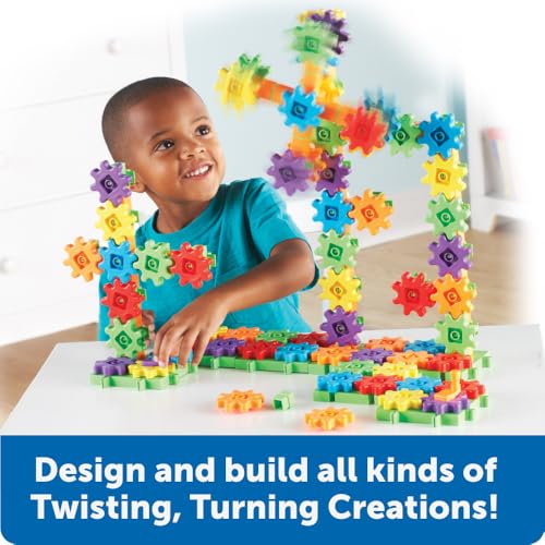 Learning Resources Gears! Gears! Gears! Super Building Toy Set, STEM Toys, Construction Toys, Gears for Kids, 150 Pieces, ...