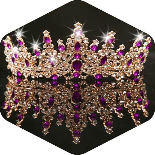 Aimilcall Tiaras Crowns for Women, Crystal Princess Tiaras Rhinestone Queen Headband Wedding Bridal Hair Accessories For B...