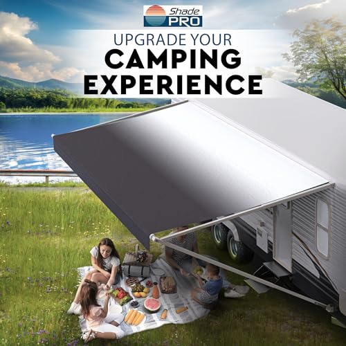 ShadePro - RV Awning Fabric Replacement - Premium Grade Weatherproof Vinyl - Universal Outdoor Canopy for Camper, Trailer,...
