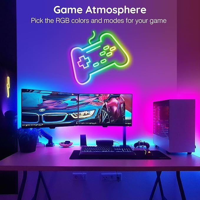 AILBTON 100Ft Neon Rope Lights,Flexible Led Rope Lights Control with App/Remote,Multiple Modes Music Sync Gaming RGB Led Neon Lights for Bedroom Outdoor