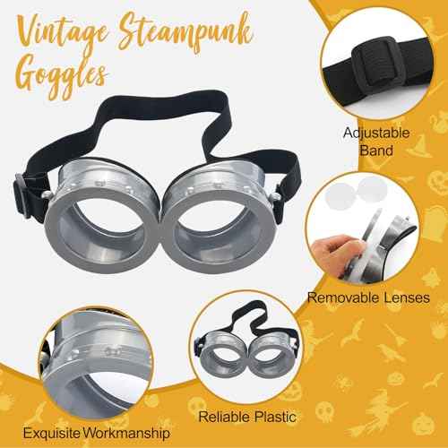 Halloween Costume Accessories Vintage Steampunk Goggles Round Cartoon Goggles Cosplay Party Supplies
