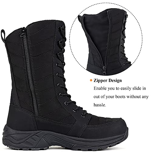 FW FRAN WILLOR Women's Waterproof Winter Snow Boots Warm Comfortable with Side Zipper - 2025 Fashion Lightweight Hiking bo...