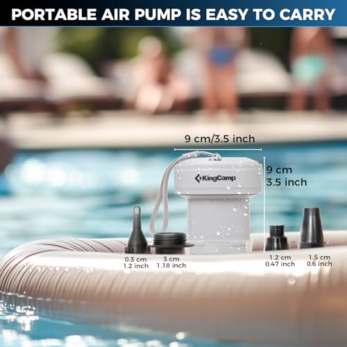 KingCamp Double Inflatable Couch Sofa Camping Chair Heavy Duty for Adults Two Person Outdoor Air Sofa with Fixed Webbing S...