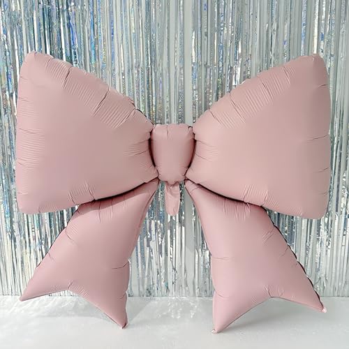 4Pcs Giant Pink Bow Balloons 38Inch/coquette Birthday Party Supplies/Pink Bachelorette Bridal Engagement Wedding Anniversa...