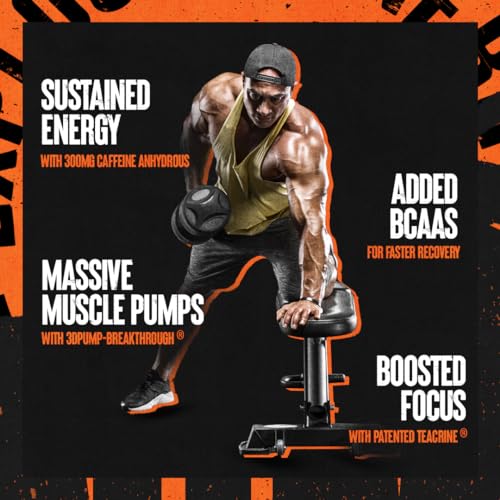 Animal Primal Muscle Hydration + Preworkout Powder – Contains Beta Alanine, 3DPump, Caffeine & Electrolytes – Improves Ene...