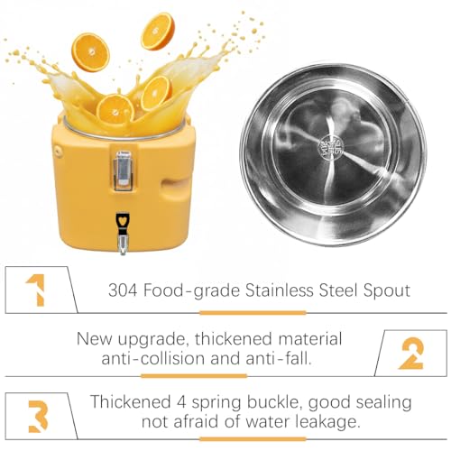 5 Gallon Insulated Beverage Cooler,21QT Hot Box for Catering, Soup Container Commercial Food Warmer,Insulated Drink Dispen...