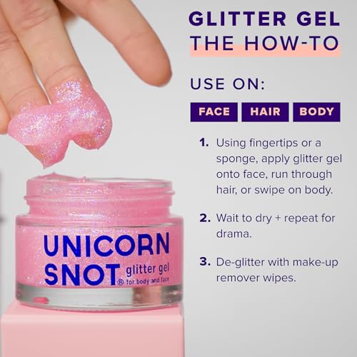 UNICORN SNOT Holographic Face Glitter & Body Glitter Gel | Holiday Glitter Makeup: Stocking Stuffers & Christmas Gift | Ha...