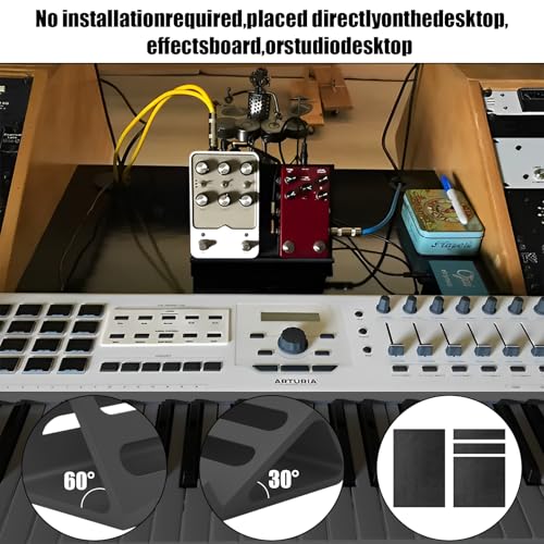 Extended Mini Guitar Pedal Board | Tilting Desktop Effects Pedal Board with Non-Slip Feet | 30° and 60° Tilt Angle Design...