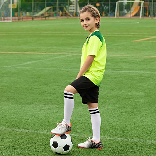 JABASIC Kids Outdoor Soccer Cleats Athletic Firm Ground Football Shoes