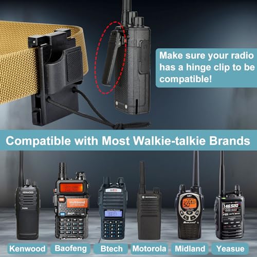 iGuerburn Radio Holster for Duty Belt Accessories for 1.75"/2"/2.25'' Belts, Radio Holder Clip Law Enforcement Police Gea...