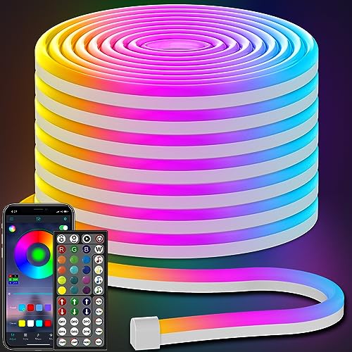 AILBTON 50FT Led Neon Rope Lights Control with App/Remote,Flexible Led Rope Light,Multiple Modes,IP65 Outdoor RGB Lights W...