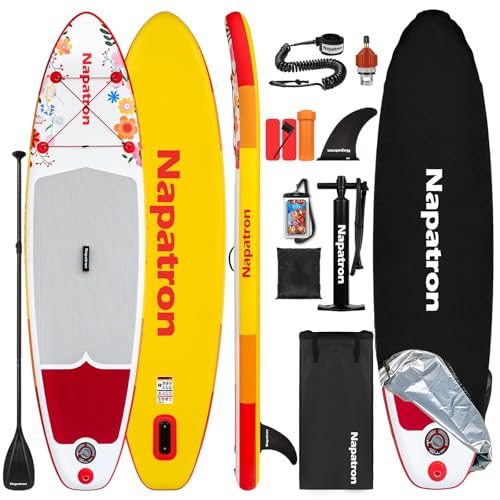 Napatron Family Inflatable Stand Up Paddle Board, Sup,Stable Wide Design,350LBS Capacity,Complete Paddle Board Package wit...