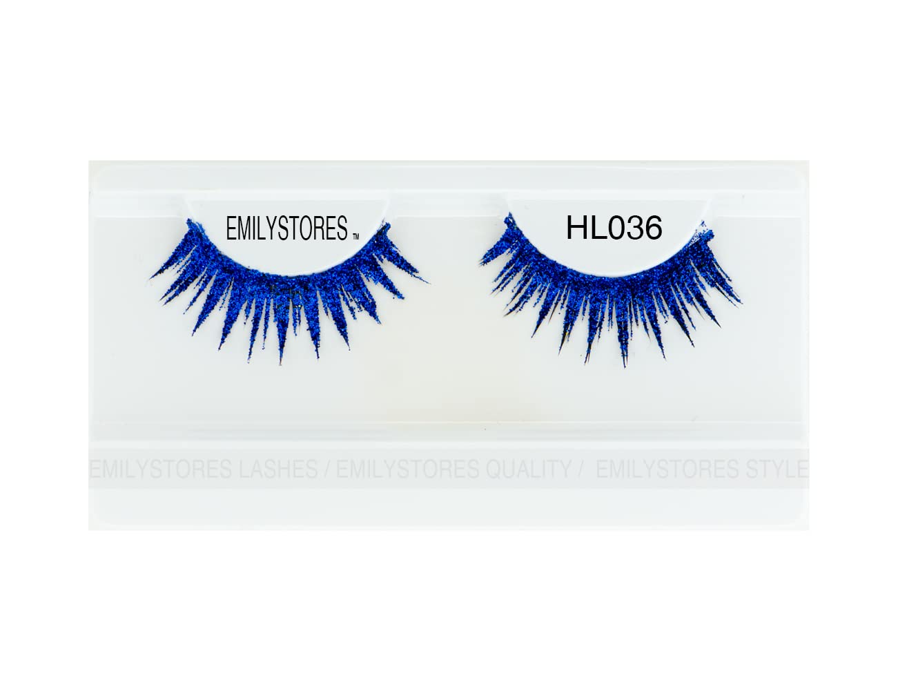 EMILYSTORES Blue Halloween Lashes for Drag Queen Cosplay Fancy Ball Costume Faux Eyelashes 1 Pair, Blue Color