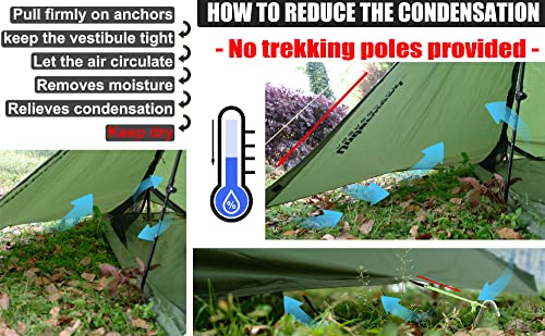1-Person Ultralight Trekking Pole Tent & Collapsible Aluminum Hiking Poles by Underwood Aggregator