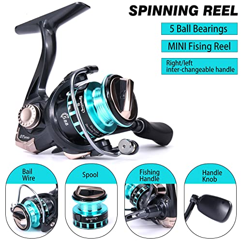 Sougayilang Ice Fishing Rod and Reel Combo, Ice Fishing Gear Complete Kit, Include Ice Jig and Ice Fishing Accessories, Sp...