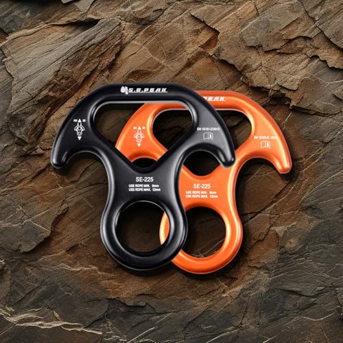 S.E.PEAK 30kN/35kN/40kN Rescue Figure 8 Descender Climbing Gear Downhill Equipment Rigging Plate Rappeling Device for Rock...