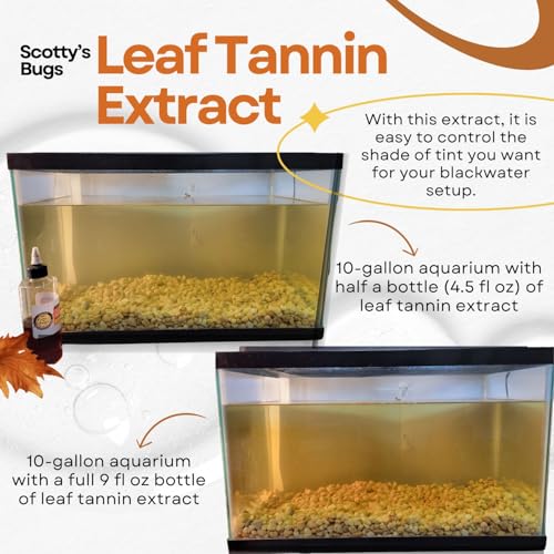 SCOTTY'S Bugs Natural Leaf Tannin Extract for Blackwater Aquariums, Betta Fish Water Conditioner, Tannins for Aquarium, 32...