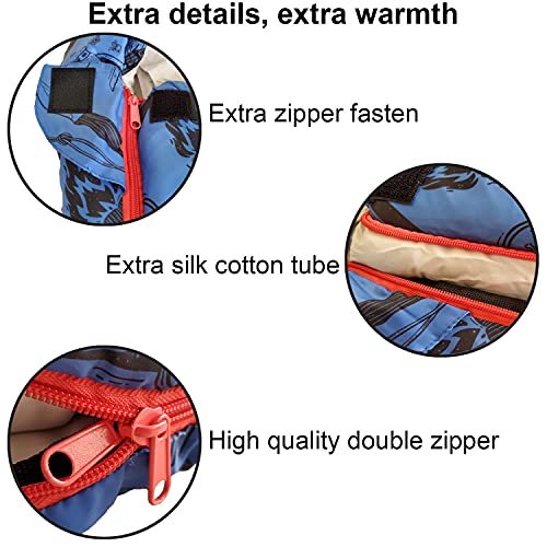KidzAdventure Mummy Style 32 – 59F Kids Sleeping Bag with Pillow Sleeve, 4 Season, Lightweight and Backpacking Style, Idea...