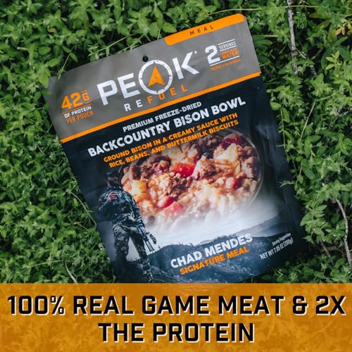 Peak Refuel Backcountry Bison Bowl | Chad Mendes Signature Meal | Premium Freeze-Dried Variety Meals | Hunting, Survival, ...