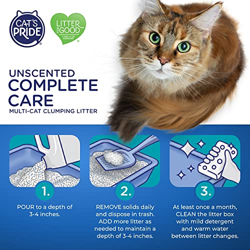 Cat's Pride Premium Lightweight Clumping Litter: Complete Care - Up to 10 Days of Powerful Odor Control - Hypoallergenic -...