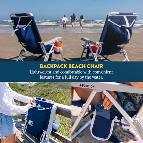 GCI Outdoor Backpack Beach Chair | Reclining Folding Chair with Durable Armrests, Drink Holder & Carry Straps, Perfect for...