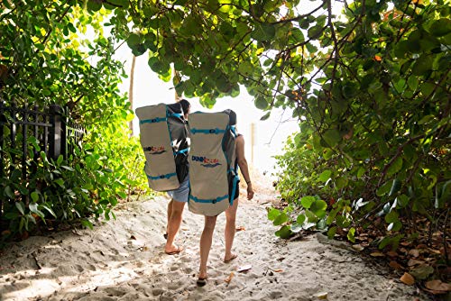 Dunnrite Products Inflatable Stand Up Paddle Board Kit (SUP with Carbon Fiber Paddle, Backpack Travel Bag, Pump, Fins, & C...