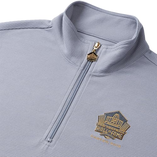 Haggar Pro Football Hall of Fame Mock Neck Ribbed Quarter Zip Pullover