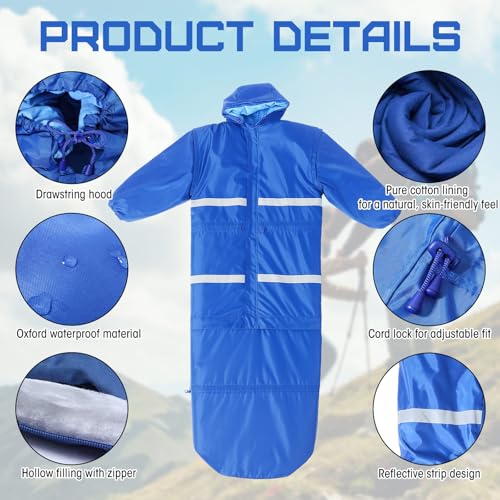 Macarrie Wearable Sleeping Bag with Dual Hoodie,Longsleeves,Pockets and Adjustable Drawstring，Ideal for Camping, Cold Weat...