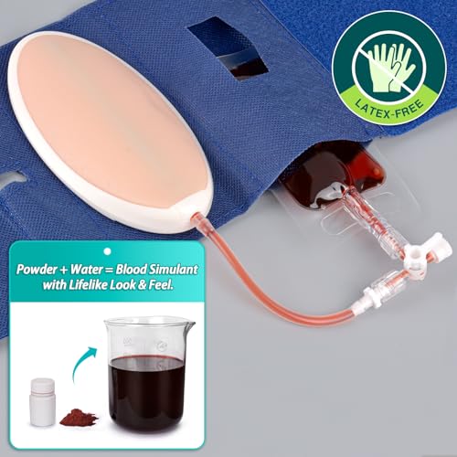 MedEduQuest IV Insertion Practice Kit for Nursing Students, IV Start Kit for Nurses, Venipuncture Kit for Injection Training