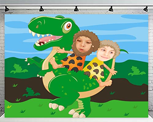 Ride Tyrannosaurus Rex Dinosaur Decorations Banner Backdrop Background Photo Booth Props Tropical Multi