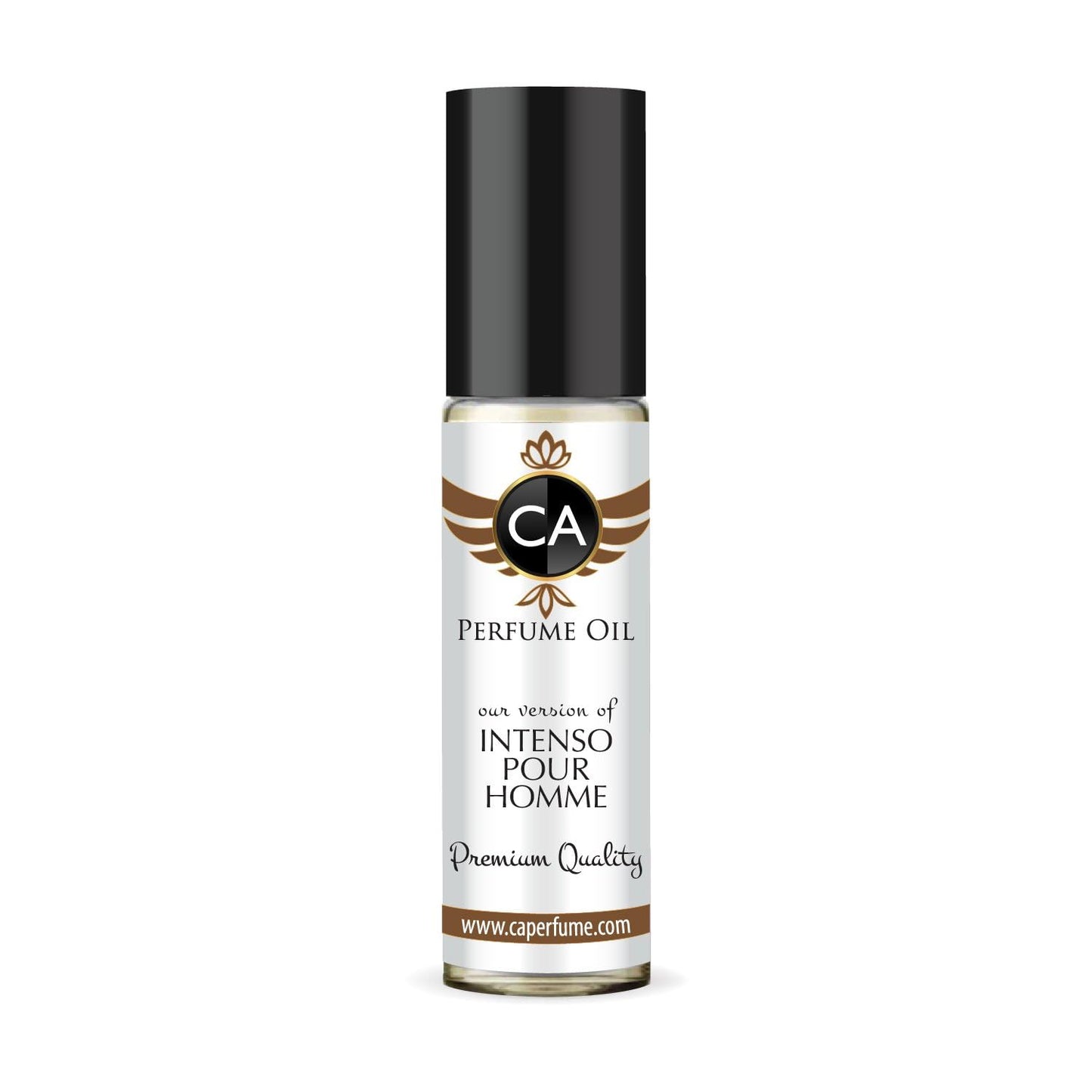 CA Perfume Impression of Intenso Pour Homme for Men Fragrance Oil Woody Aromatic Scent Long Lasting Cologne for Men Travel Size TSA Ready Mini Parfum Body Oil Roll-on 0.33 Fl Oz 10ml
